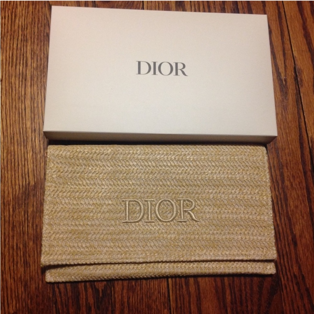 Dior Raffia Clutch